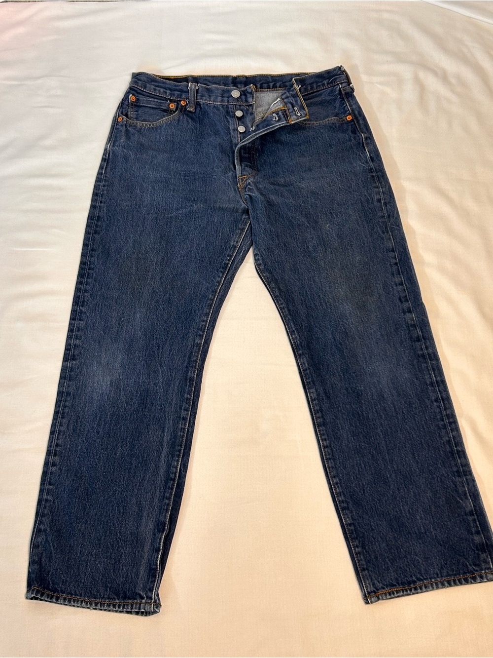 Levi’s 501 Original Fit Straight Leg Button Fly Jeans Mens 36x32